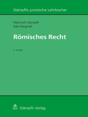 cover image of Römisches Recht